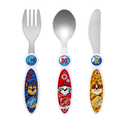 Paw Patrol Boy Children's Kids 3pcs Cutlery Set - Knife/Fork/Spoon