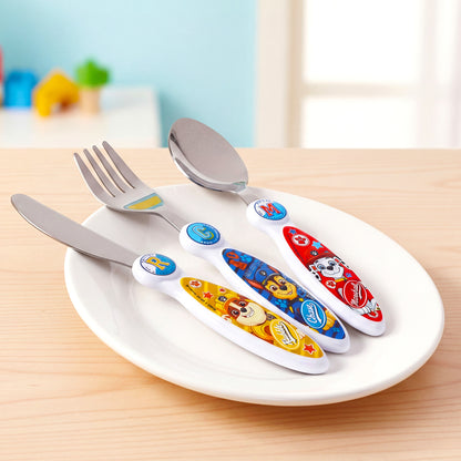 Paw Patrol Boy Children's Kids 3pcs Cutlery Set - Knife/Fork/Spoon