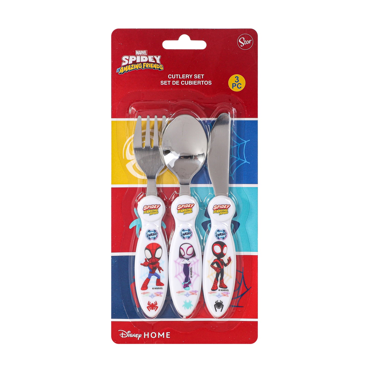 Spidey & Friends Children's Kids 3pcs Cutlery Set - Knife/Fork/Spoon