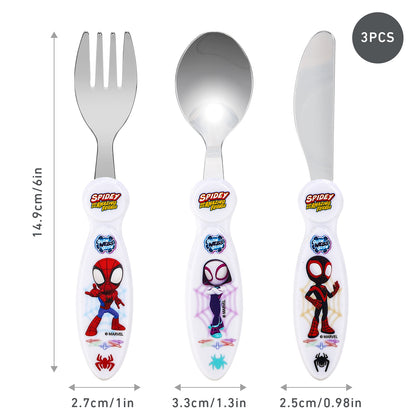 Spidey & Friends Children's Kids 3pcs Cutlery Set - Knife/Fork/Spoon