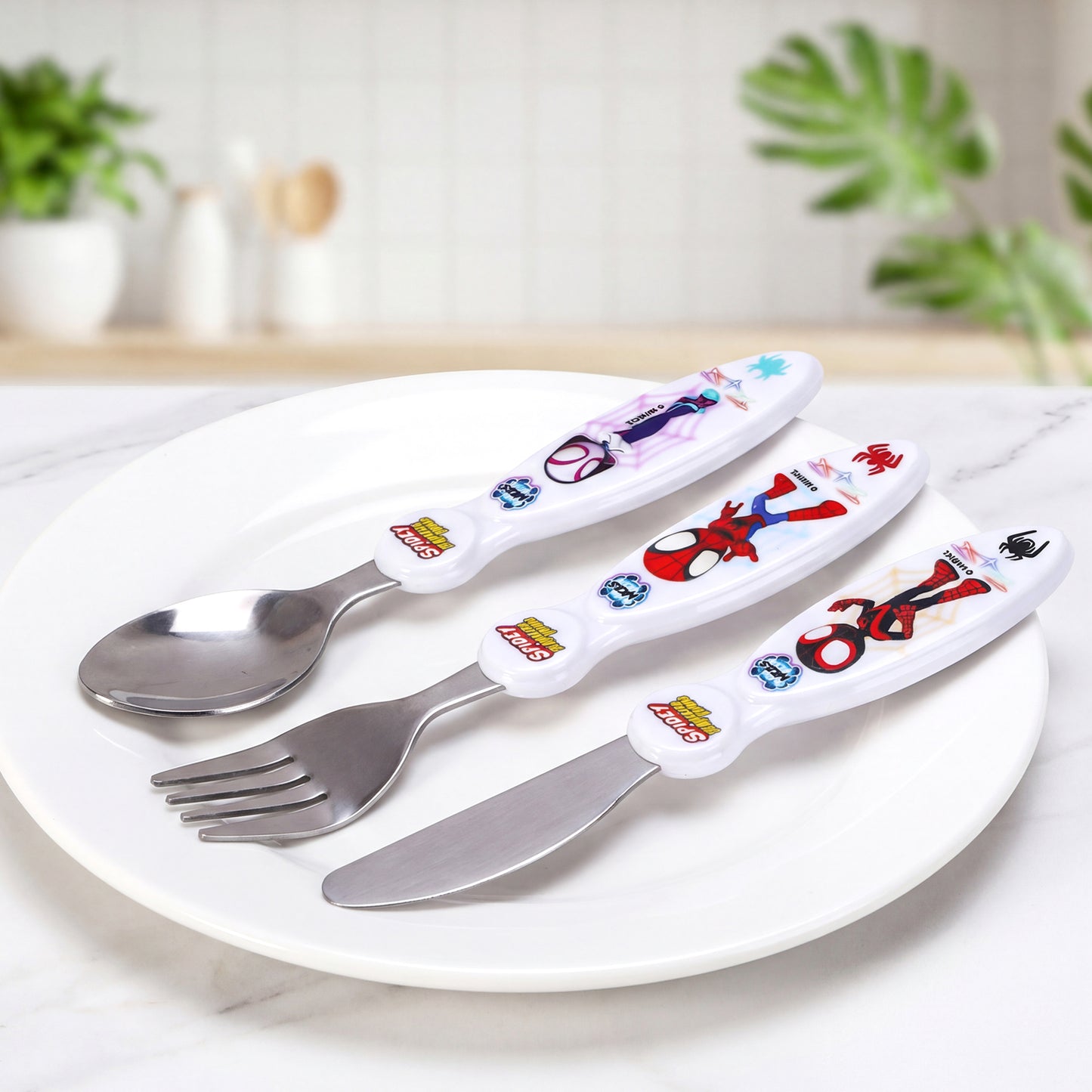 Spidey & Friends Children's Kids 3pcs Cutlery Set - Knife/Fork/Spoon