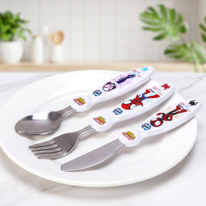 Spidey & Friends Children's Kids 3pcs Cutlery Set - Knife/Fork/Spoon