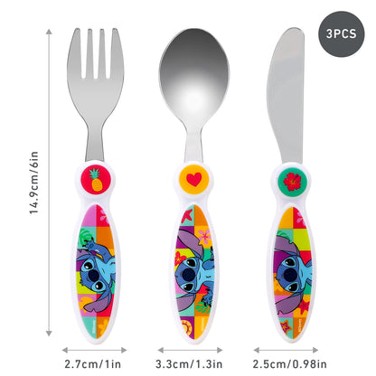Stitch Children's Kids 3pcs Cutlery Set