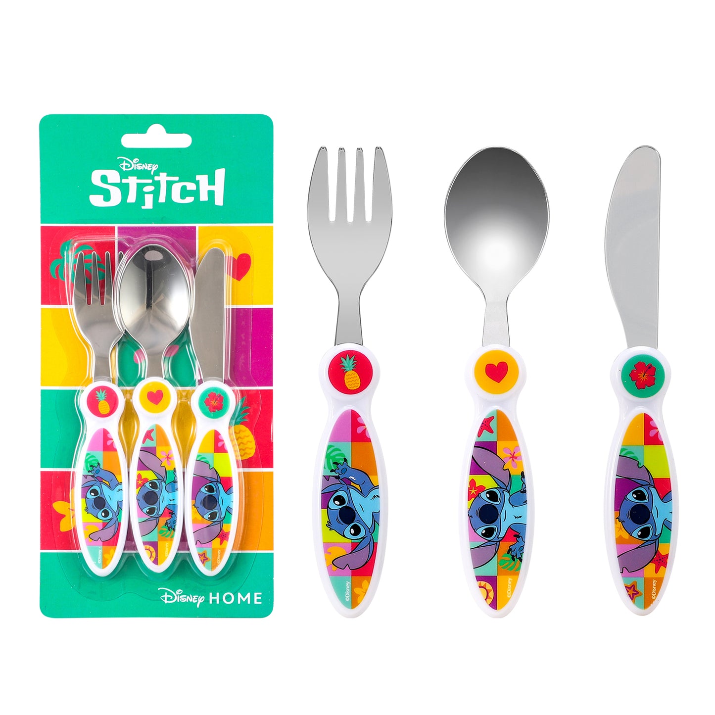 Stitch Children's Kids 3pcs Cutlery Set