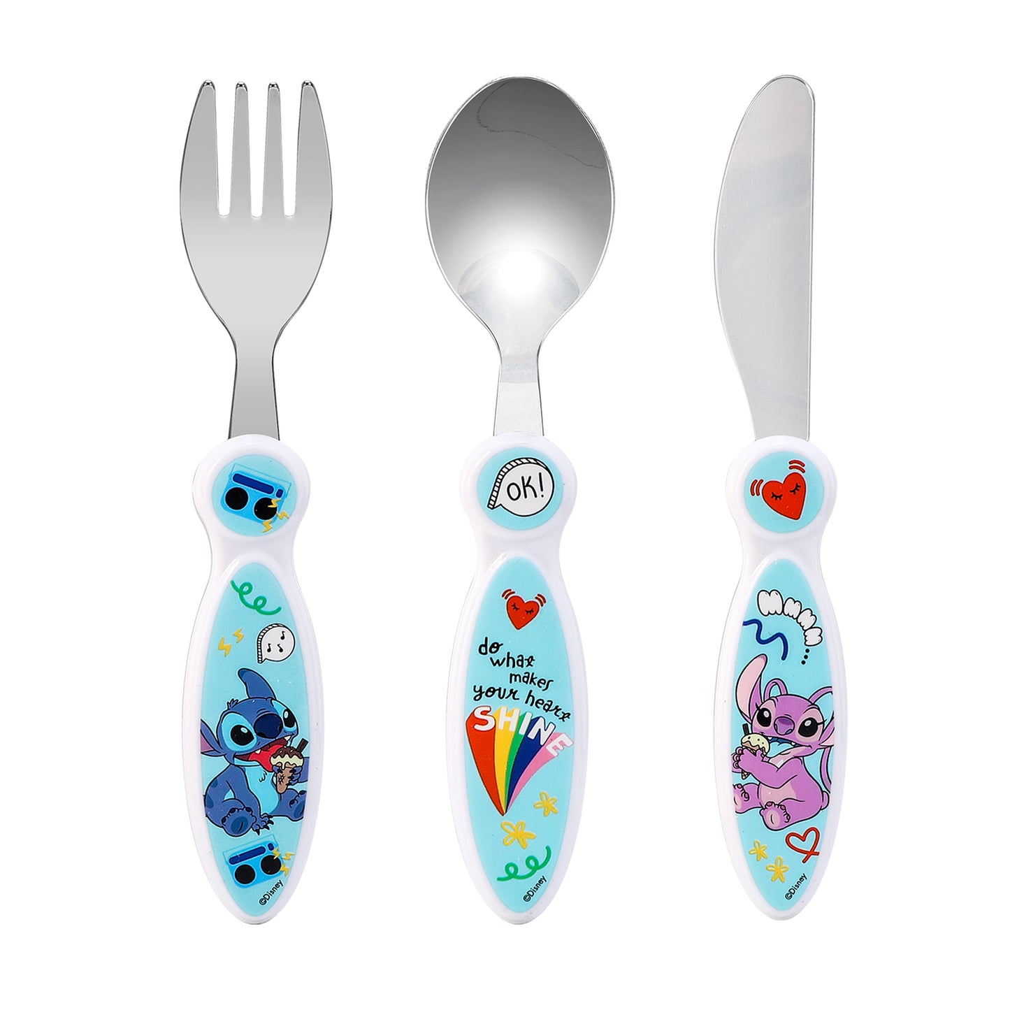 Stitch Children's Kids 3pcs Cutlery Set
