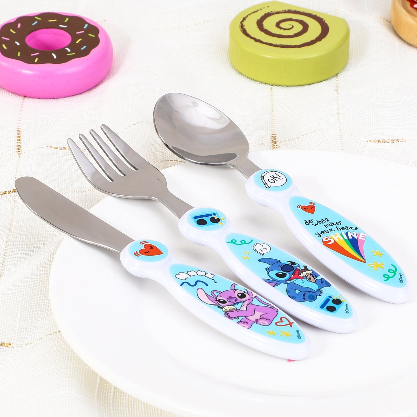 Stitch Children's Kids 3pcs Cutlery Set