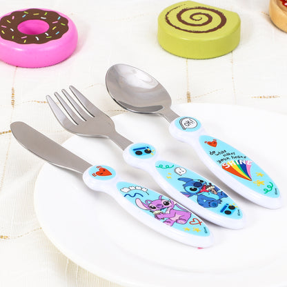 Stitch Children's Kids 3pcs Cutlery Set