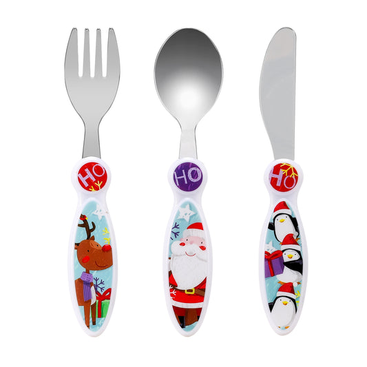 Christmas Children's Kids 3pcs Cutlery Set