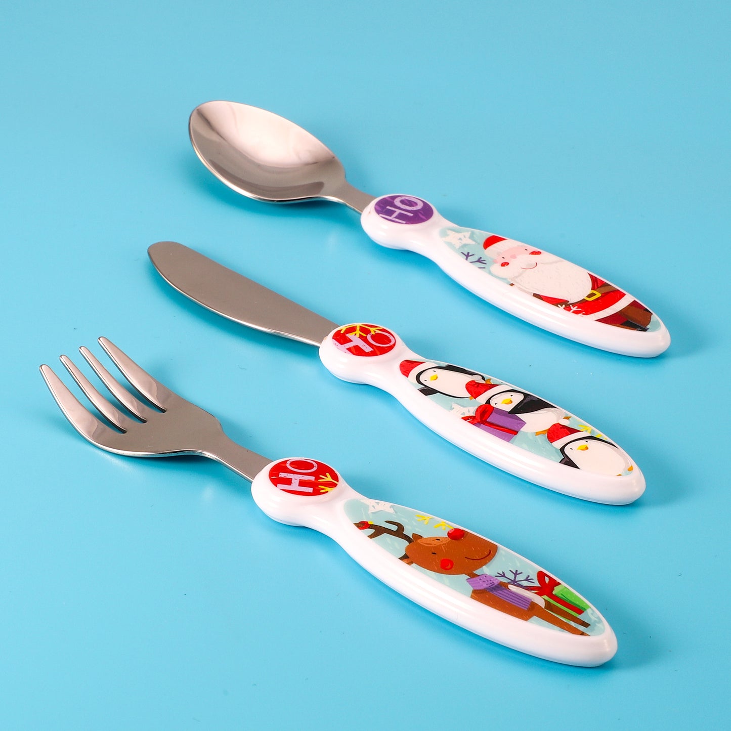 Christmas Children's Kids 3pcs Cutlery Set