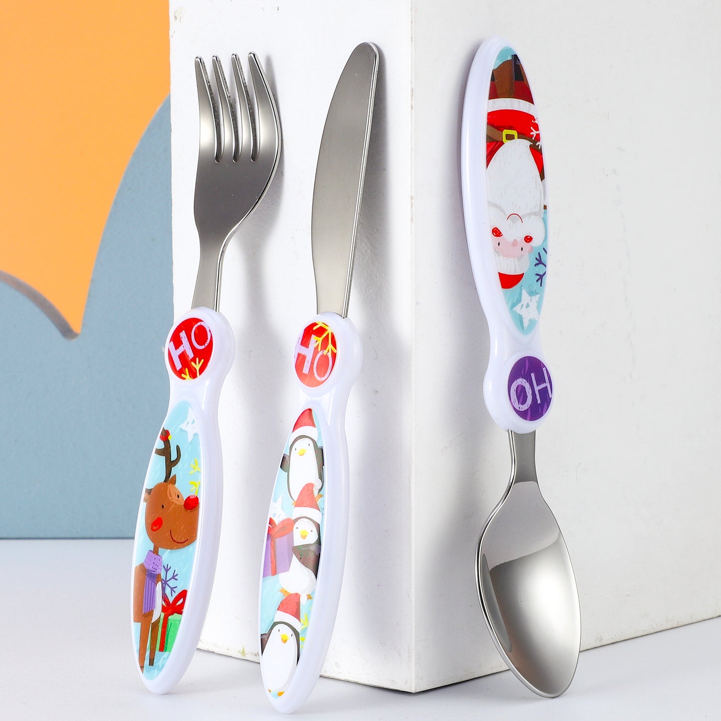 Christmas Children's Kids 3pcs Cutlery Set