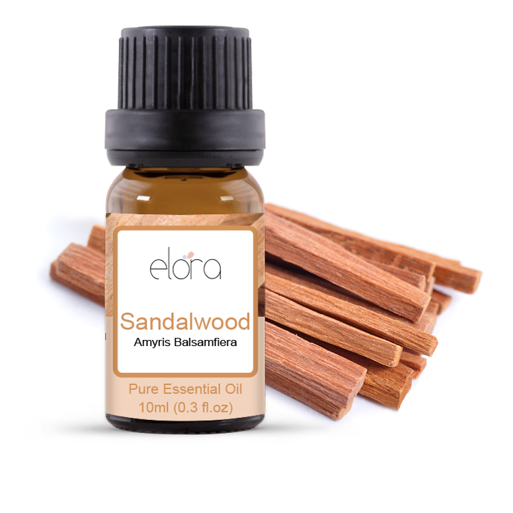Elora Sandalwood Essential Oil 10ml - 100% Pure Natural Oils for Diffuser