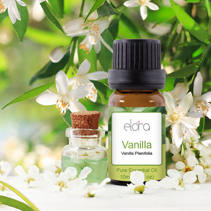 Elora 10ml Vanilla Essential Oil - 100% Pure Natural Essential Oils for Diffuser, Humidifier, Aromatherapy, Sleep and Relaxation