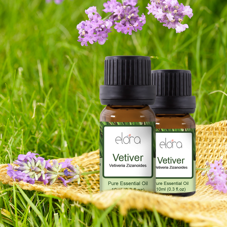 Elora Vetiver Essential Oil 10ml - 100% Pure Natural Oils for Diffuser