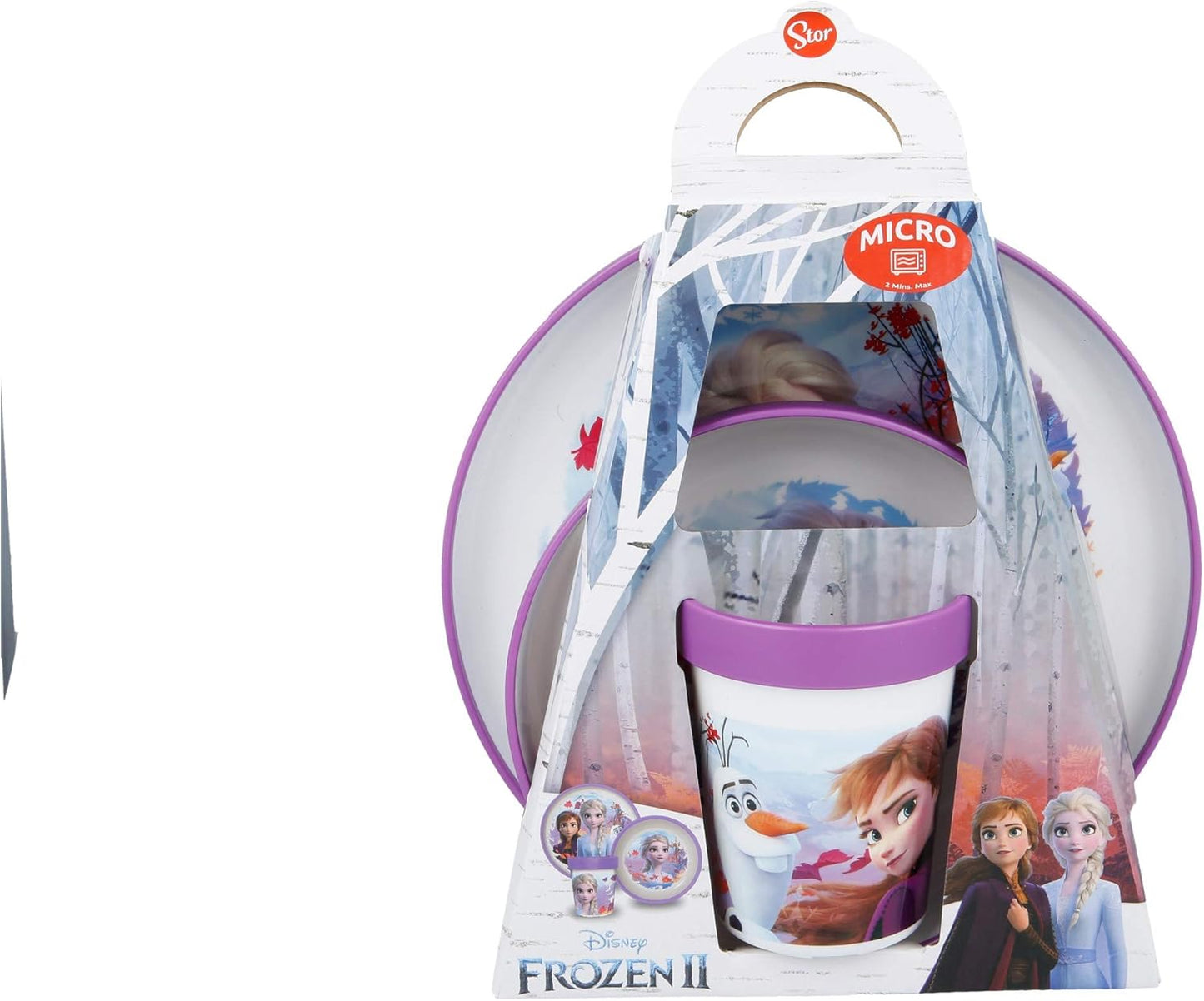 3 PCS BICOLOR PREMIUM SET (PLATE, BOWL & TUMBLER 260ML) FROZEN 2