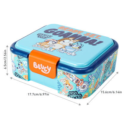 Bluey Kids Lunch Box with Compartment - BPA Free Bento Boxes