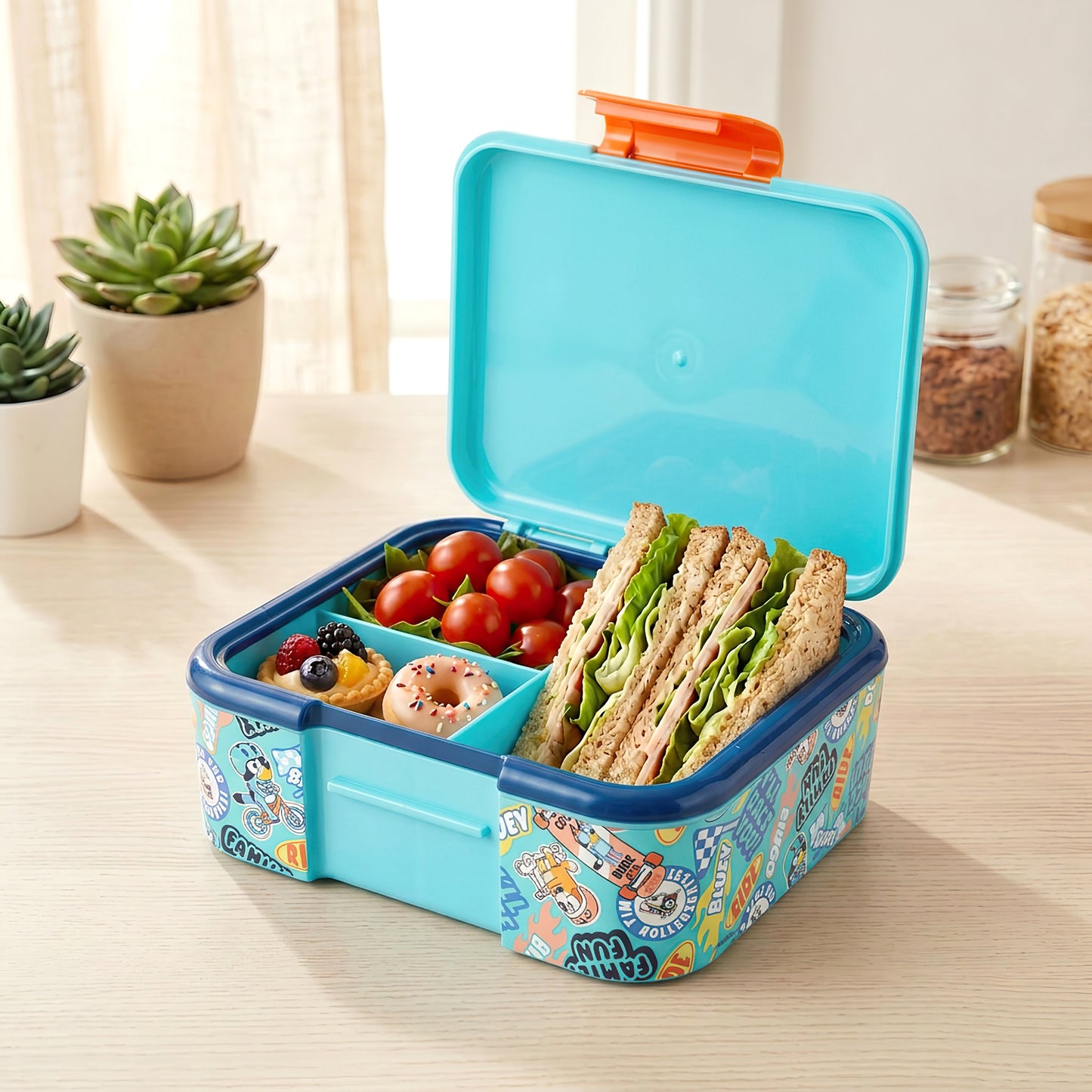 Bluey Kids Lunch Box with Compartment - BPA Free Bento Boxes