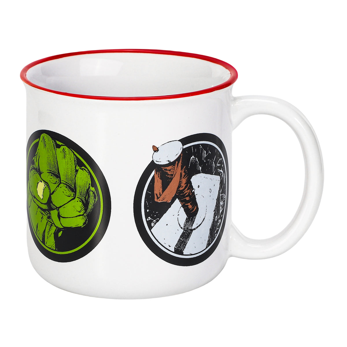 Marvel Avengers 14oz Ceramic Mug – Hulk, Thor, Iron Man & Captain America Icons 410ml Coffee Cup, Dishwasher & Microwave Safe, Officially Licensed Gift for Kids & Adults