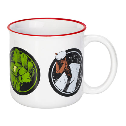 Marvel Avengers 14oz Ceramic Mug – Hulk, Thor, Iron Man & Captain America Icons 410ml Coffee Cup, Dishwasher & Microwave Safe, Officially Licensed Gift for Kids & Adults
