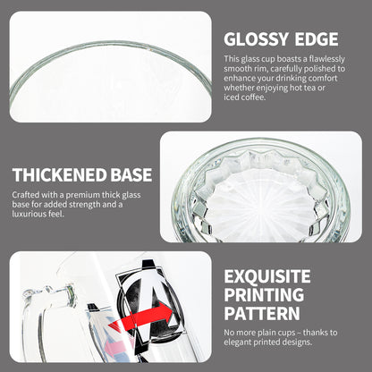 Marvel Avengers 500ml Glass Beer Mug, 16.9oz Tankard Stein with Handle, Officially Licensed Glassware