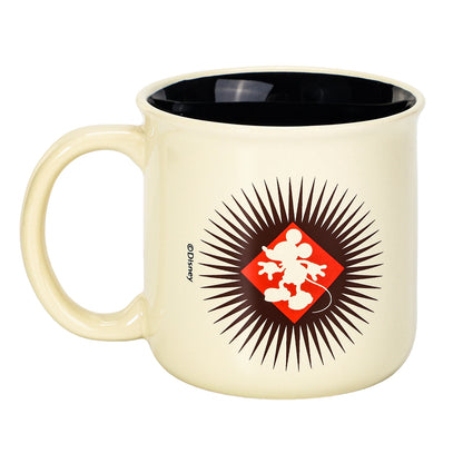Disney Mickey Mouse 14oz Ceramic Mug Retro Vintage Sunburst Design 410ml Coffee Cup, Dishwasher & Microwave Safe, Officially Licensed Gift for Kids & Adults