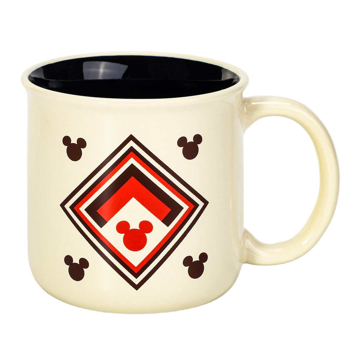 Disney Mickey Mouse 14oz Ceramic Mug Retro Vintage Sunburst Design 410ml Coffee Cup, Dishwasher & Microwave Safe, Officially Licensed Gift for Kids & Adults