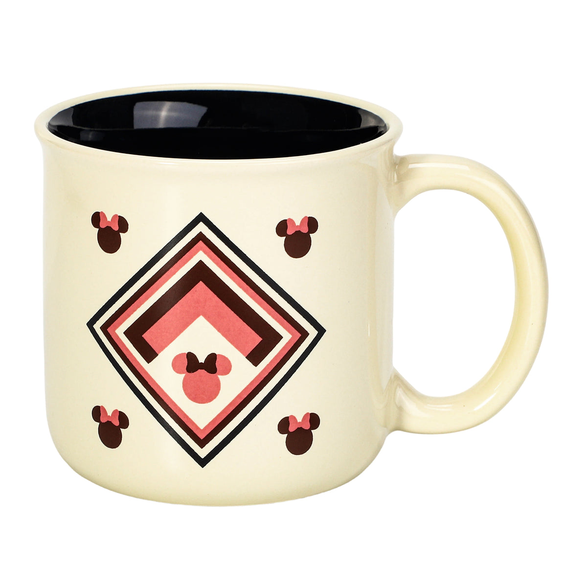 Disney Minnie Mouse 14oz Ceramic Mug Retro Vintage Sunburst Design 410ml Coffee Cup, Dishwasher & Microwave Safe, Officially Licensed Gift for Kids & Adults