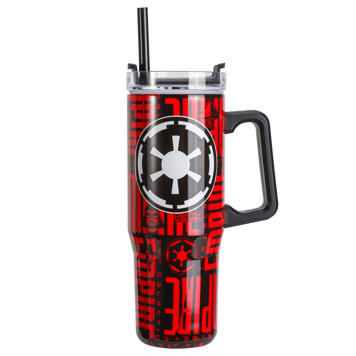Star Wars 940mL/33oz Double Walled Vacuum Insulated Stainless Steel Tumbler Cup with Handle and Straw