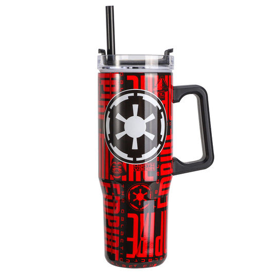 Star Wars 940mL/33oz Double Walled Vacuum Insulated Stainless Steel Tumbler Cup with Handle and Straw