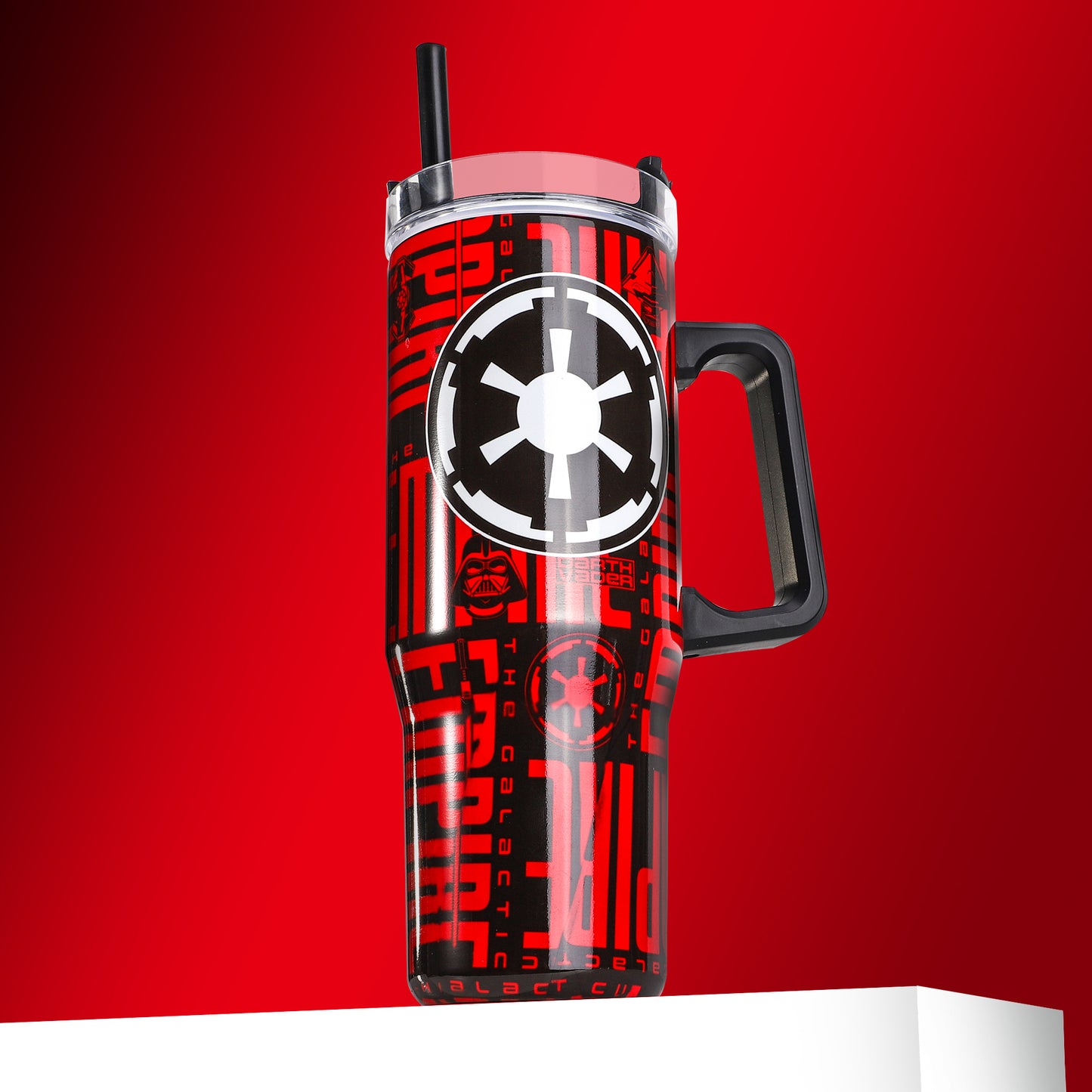 Star Wars 940mL/33oz Double Walled Vacuum Insulated Stainless Steel Tumbler Cup with Handle and Straw
