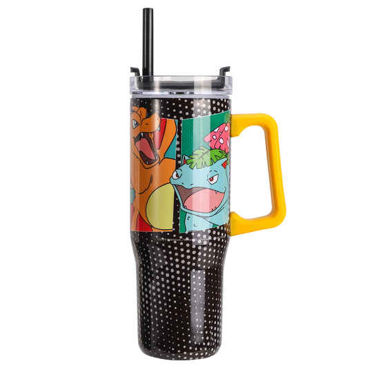 Pokémon 940mL/33oz Double Walled Vacuum Insulated Stainless Steel Tumbler Cup with Handle and Straw
