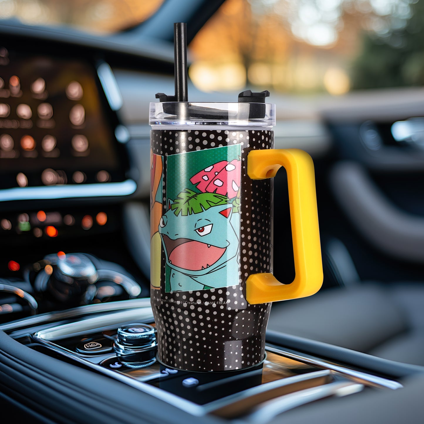 Pokémon 940mL/33oz Double Walled Vacuum Insulated Stainless Steel Tumbler Cup with Handle and Straw