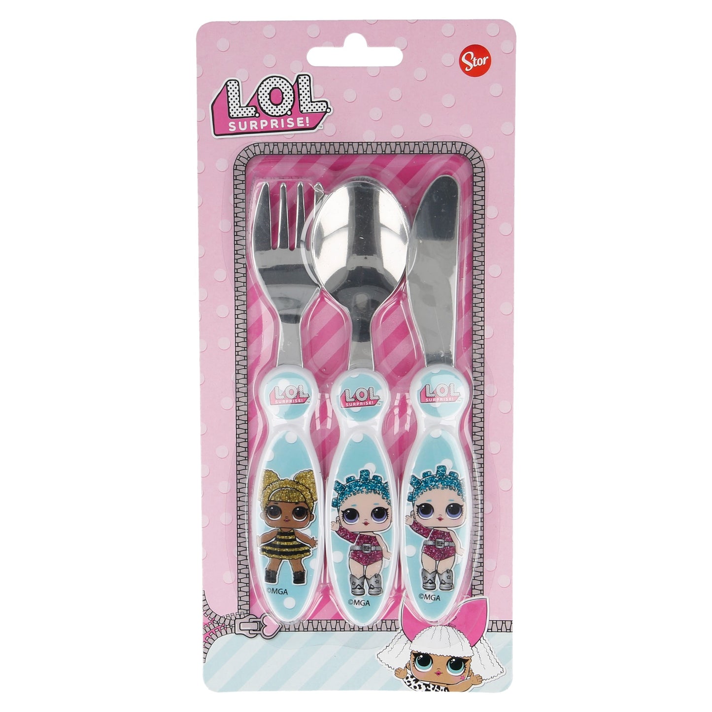 LOL Children's Kids 3pcs Cutlery Set