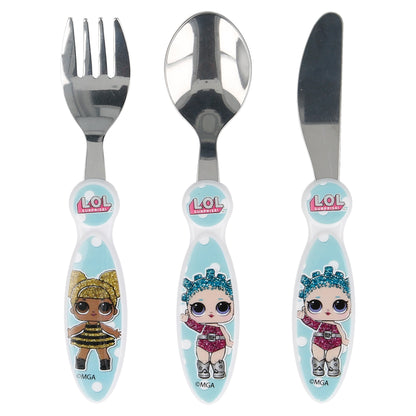 LOL Children's Kids 3pcs Cutlery Set