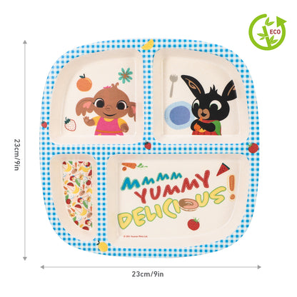 Bing 3 Section Childrens Divided Breakfast Lunch Dinner Plate