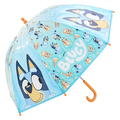 Bluey Dome Umbrella for Kids Childrens Boys Girls Brolly with Safety Opening