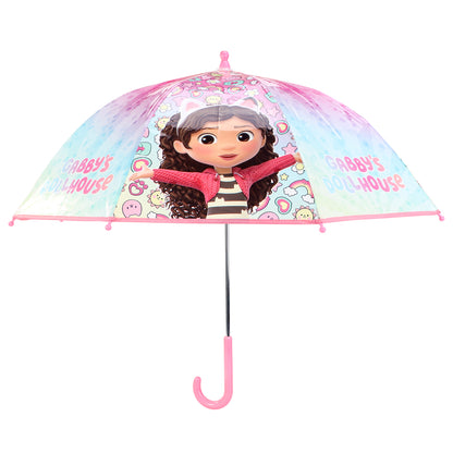 Gabby's Dollhouse Kids Dome Umbrella – Official Licensed Children's Character Toddler Umbrella, Strong, Lightweight & Windproof School Rain Umbrella for Girls & Boys, Child-Friendly Safety Opening