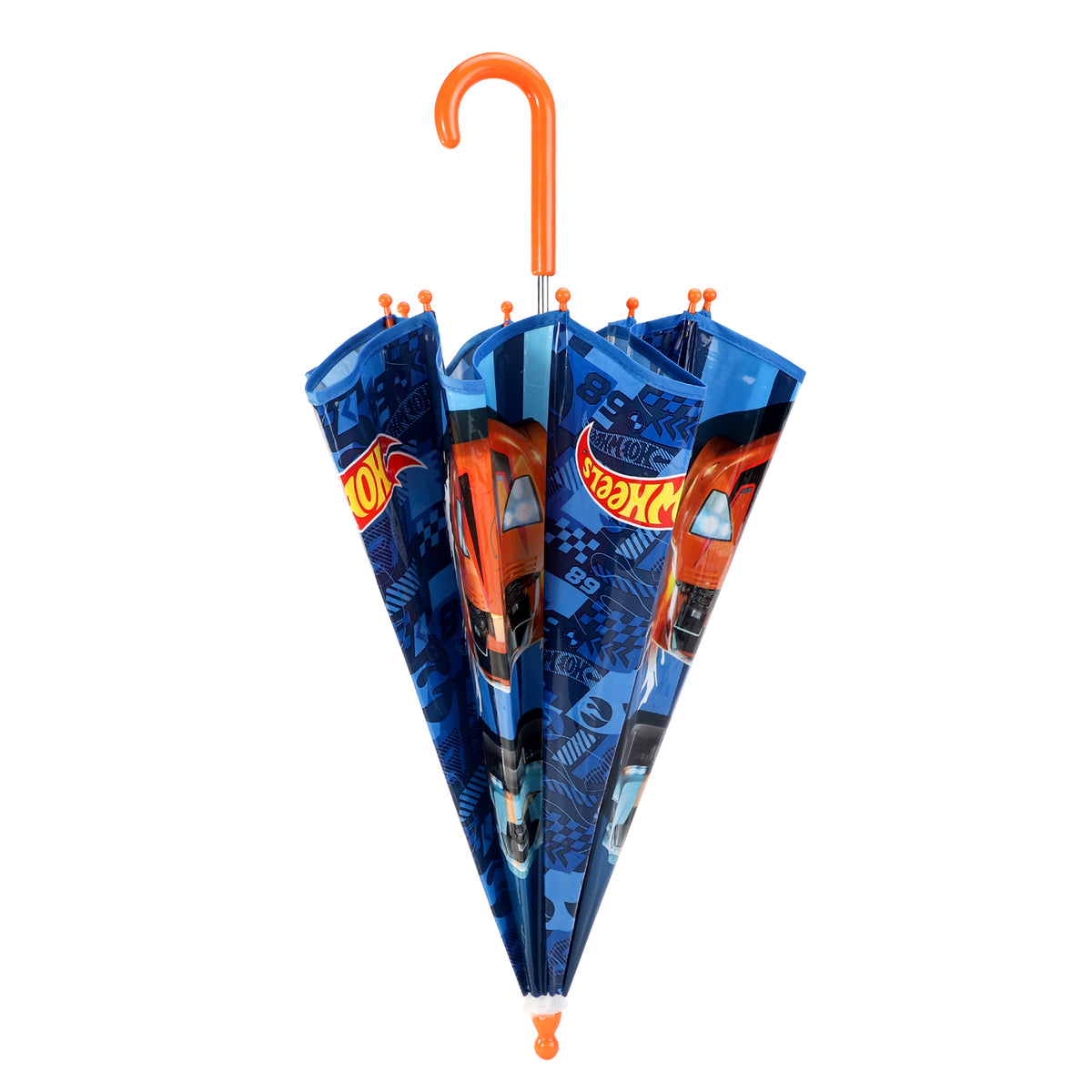 Hot Wheels Kids Dome Umbrella – Official Licensed Children's Character Toddler Umbrella, Strong, Lightweight & Windproof School Rain Umbrella for Girls & Boys, Child-Friendly Safety Opening