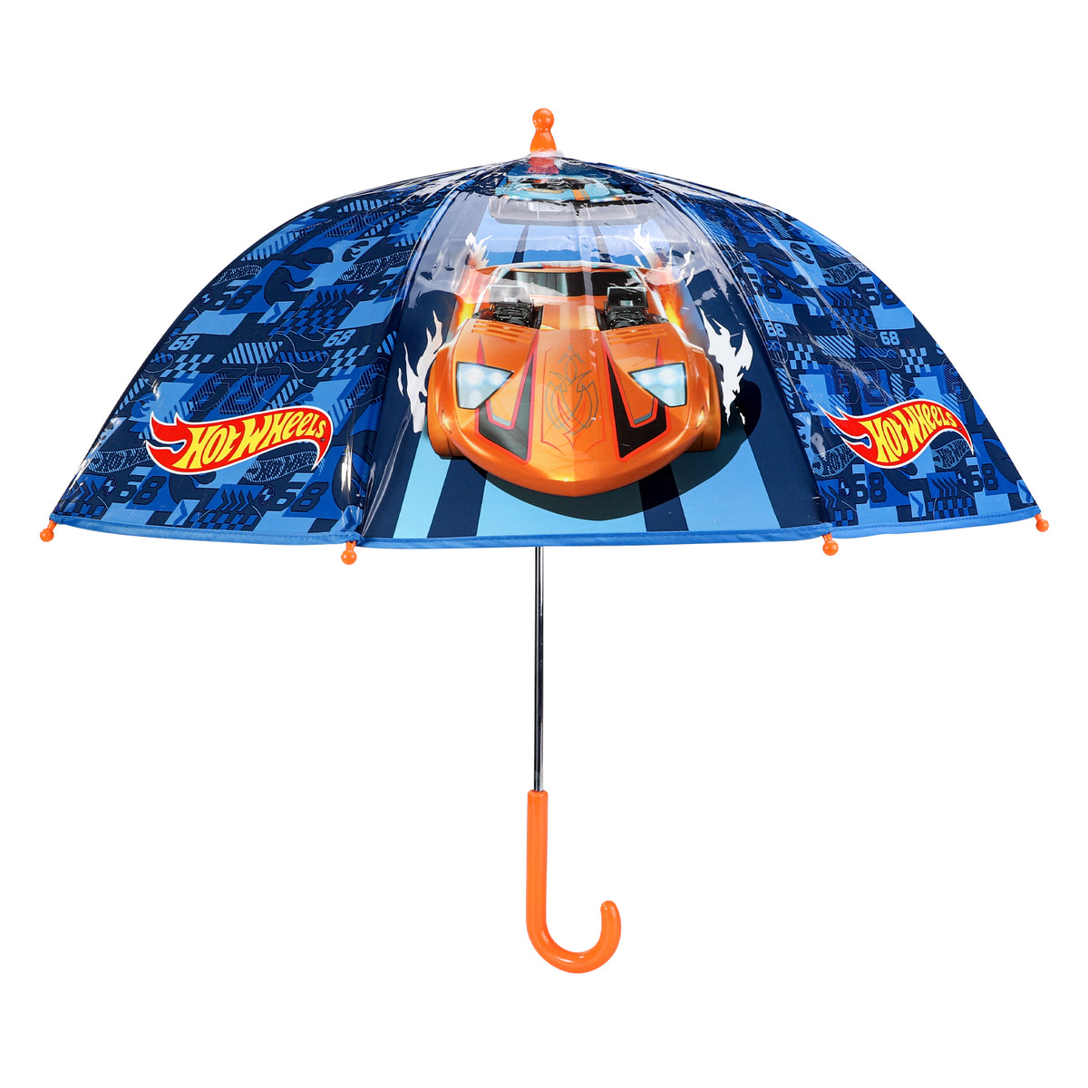 Hot Wheels Kids Dome Umbrella – Official Licensed Children's Character Toddler Umbrella, Strong, Lightweight & Windproof School Rain Umbrella for Girls & Boys, Child-Friendly Safety Opening