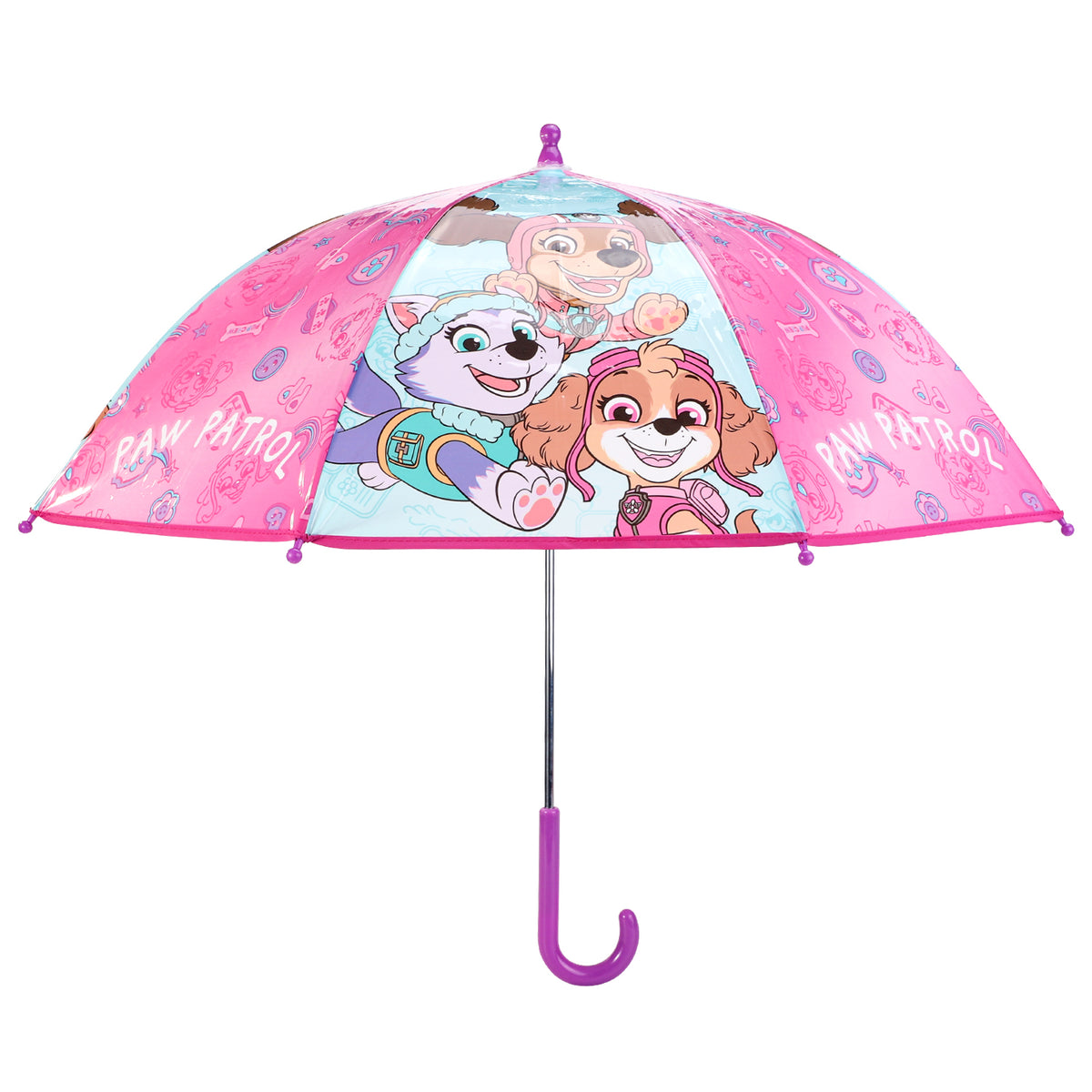 Paw Patrol Kids Clear Dome Umbrella with Transparent See-Through Canopy