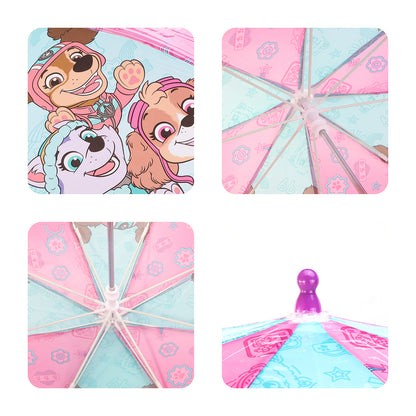 Paw Patrol Kids Clear Dome Umbrella with Transparent See-Through Canopy