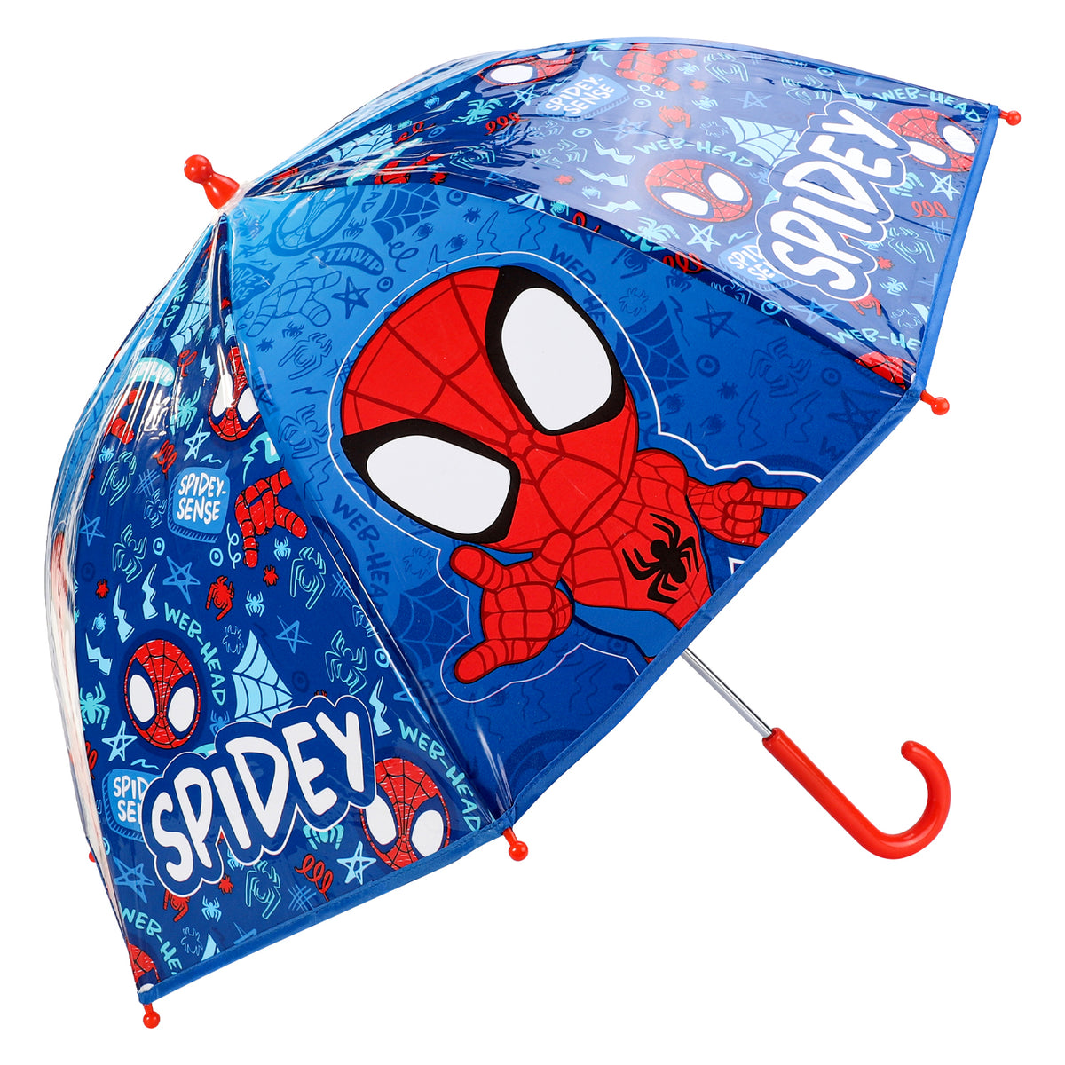 Marvel Spidey Kids Clear Dome Transparent Umbrella