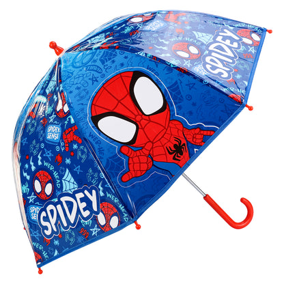 Marvel Spidey Kids Clear Dome Transparent Umbrella