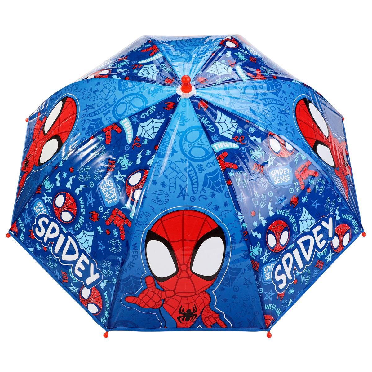 Marvel Spidey Kids Clear Dome Transparent Umbrella