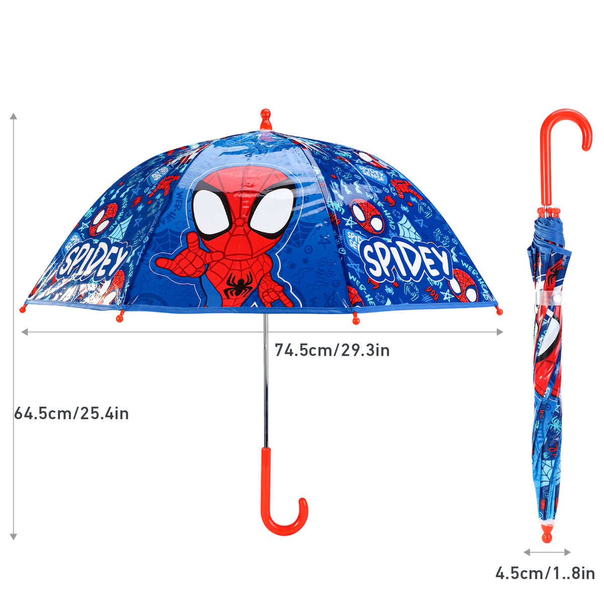 Marvel Spidey Kids Clear Dome Transparent Umbrella