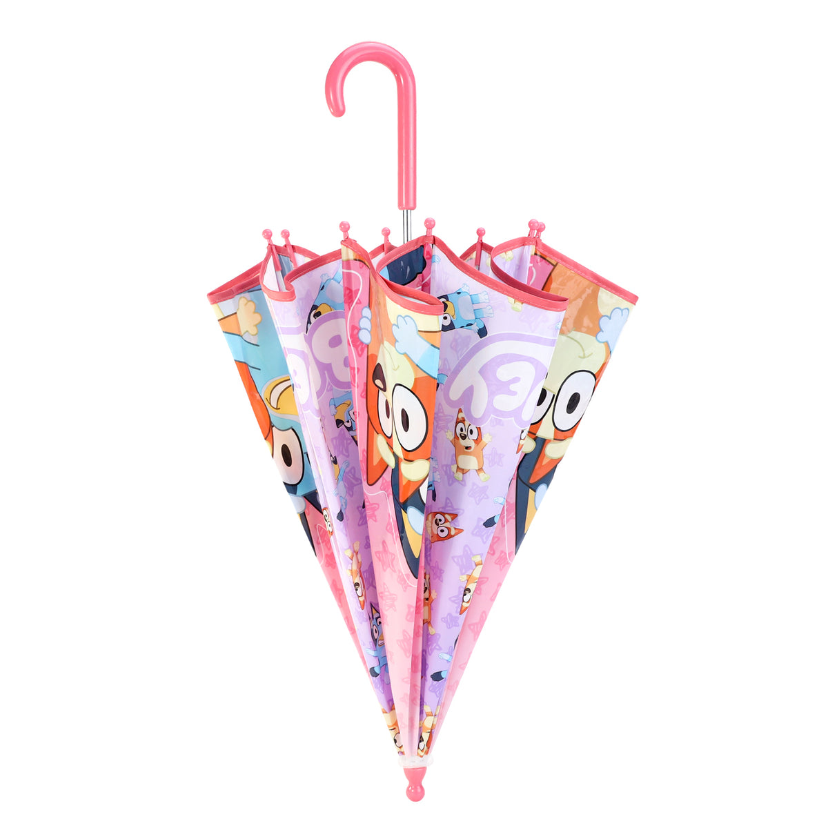 Bluey Kids Clear Dome Umbrella with Transparent See-Through Canopy