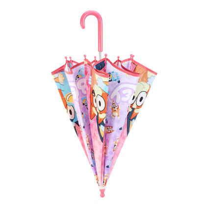 Bluey Kids Clear Dome Umbrella with Transparent See-Through Canopy