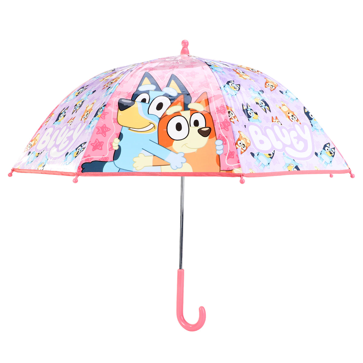 Bluey Kids Clear Dome Umbrella with Transparent See-Through Canopy