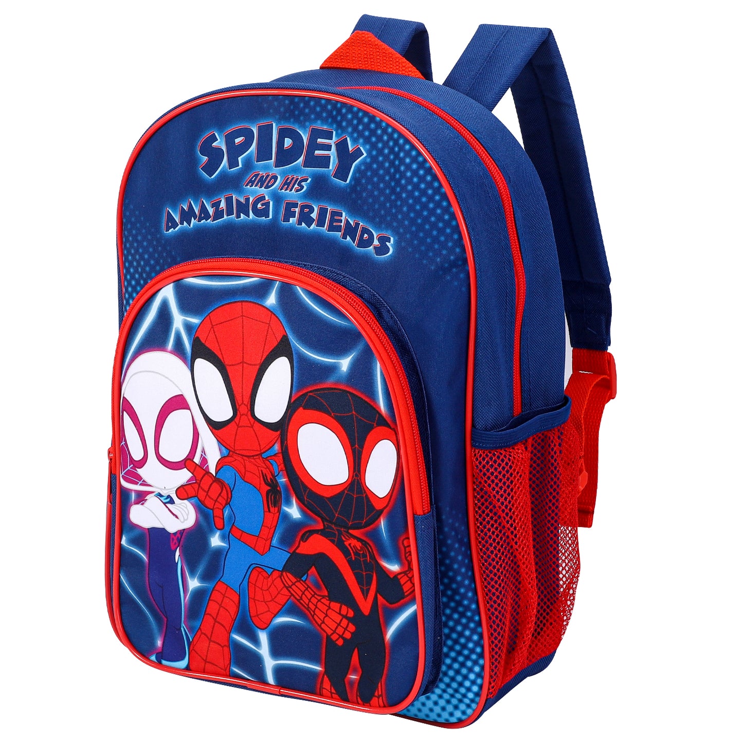 Spidey and His Amazing Friends Kids Childrens Premium Backpack School Rucksack Travel Bag with side mesh pocket and front zipped pocket