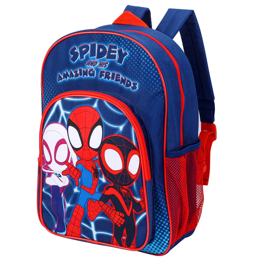 Spidey and His Amazing Friends Kids Childrens Premium Backpack School Rucksack Travel Bag with side mesh pocket and front zipped pocket