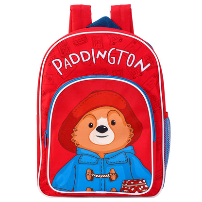 Paddington Bear Kids Childrens Premium Backpack School Rucksack Travel Bag with side mesh pocket and front zipped pocket